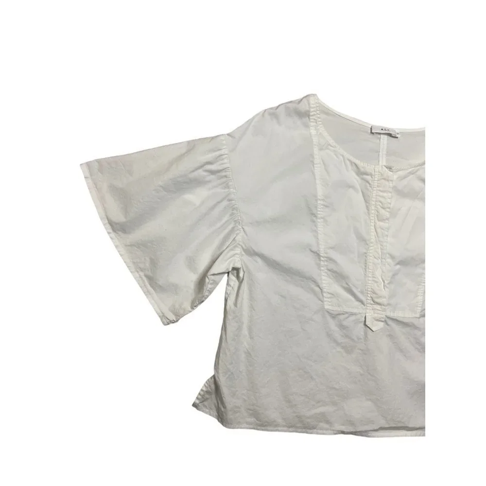 A.L.C. Kyrie White Cotton Top-sz 10 - Picture 10 of 12